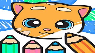 Talking Ginger coloring Gameplay Android ios screenshot 3