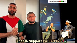 Khabib Nurmegamedov SUPPORT PALESTINE 🇵🇸 in New York 