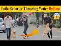 Totla reporter ice water balloon throwing prank part 2  gone wrong 