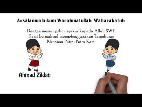 Sample Video Undangan Khitan Untuk Anak Kembar Youtube