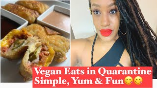 Vegan Burgers || Vegan Egg Roll Wrapped Burgers ||Quarantine Meals