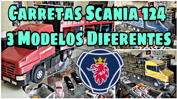 Mega Caminhão Brinquedo Scania Bitrem Bau Madeira Coca Cola