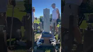 Grave of Harold 1901 & Willie 1899-1900 Grube #gravestone #restoration #timelapse #grave #cemetery