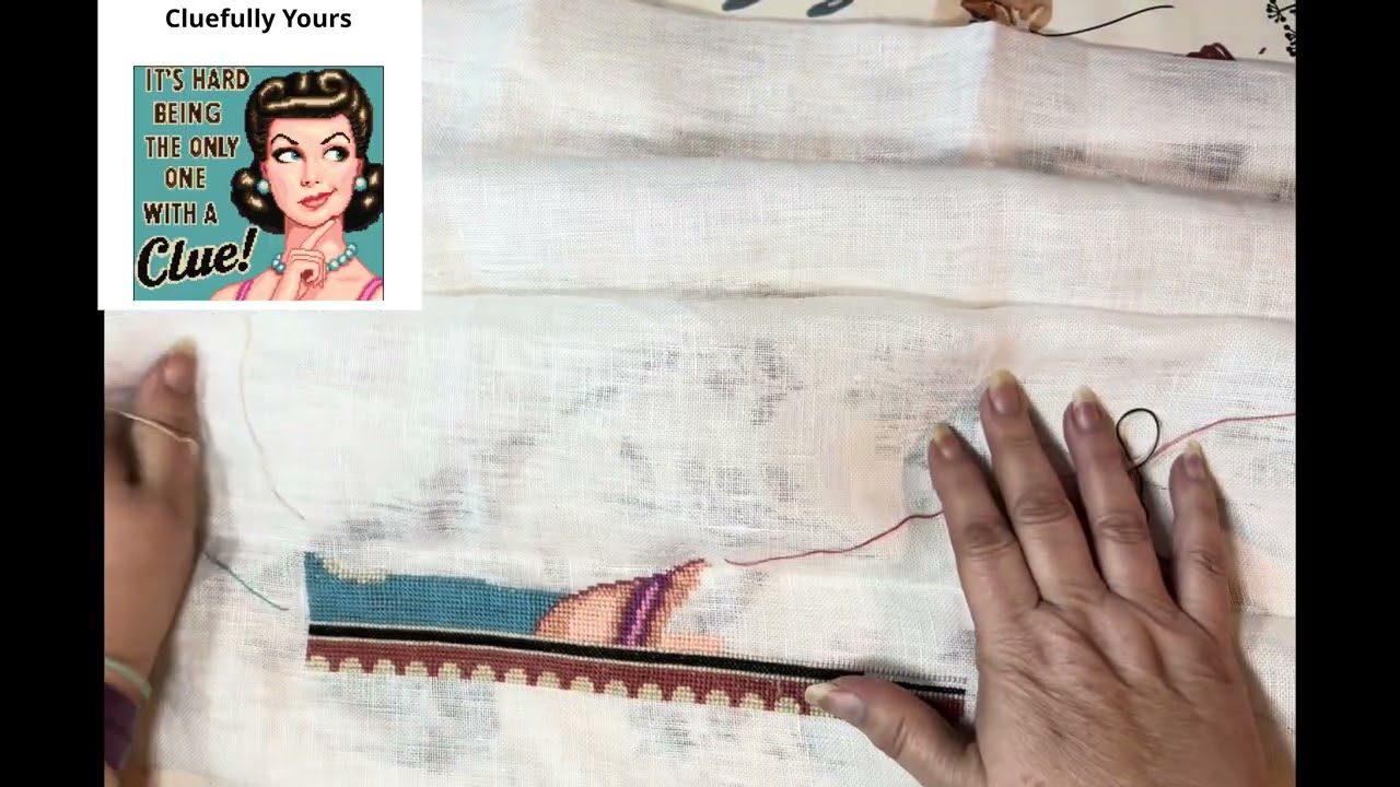 Une croix en avant trois croix en arrière … #flosstube de Mars 2026 #crossstitch #pointdecroix 