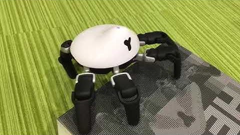 蜘蛛型ロボット「HEXA」が段差を登る