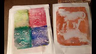 Gel Plate Week #3 Collagraph printing