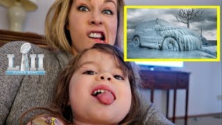 Our Car Froze On A Lake and The Super Bowl Is In Our City... - Pranksters in Love Vlog