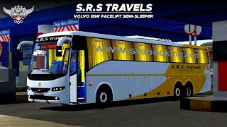 S.R.S TRAVELS LIVERY FOR VOLVO B9R FACELIFT SEMISLEEPER BUS MOD FOR BUSSID | BUSSID NEW MOD | BSI screenshot 2
