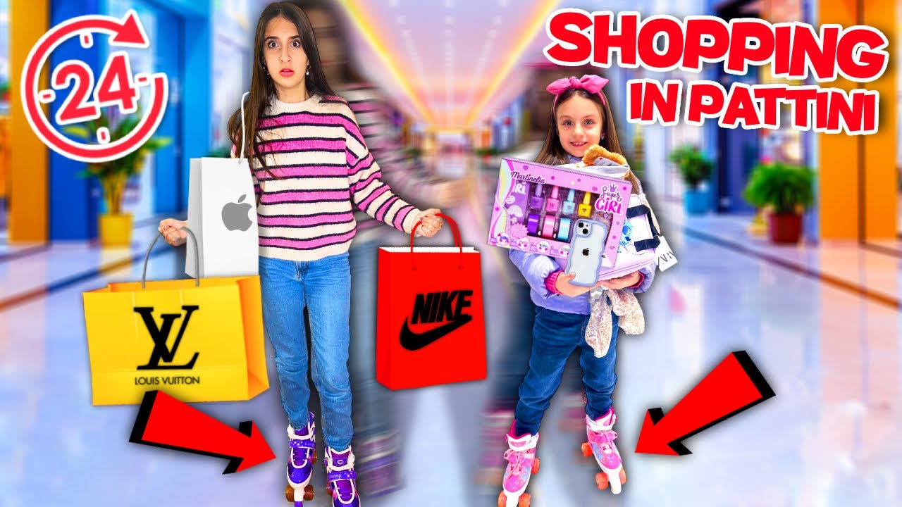 Facciamo SHOPPING con i PATTINI per 24 ORE CHALLENGE