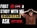 🌙 Night Study With Me LIVE | Ask Me Anything | 10:30 PM – 2 AM