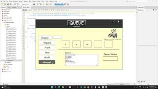 Queue GUI in Java – Data Structure Visualization (NetBeans Project)