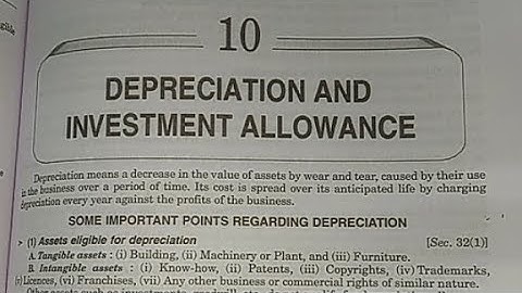 Depreciation and Investment Allowance || #incometax #easyexplain #bcom #easy #mdu #mduexams