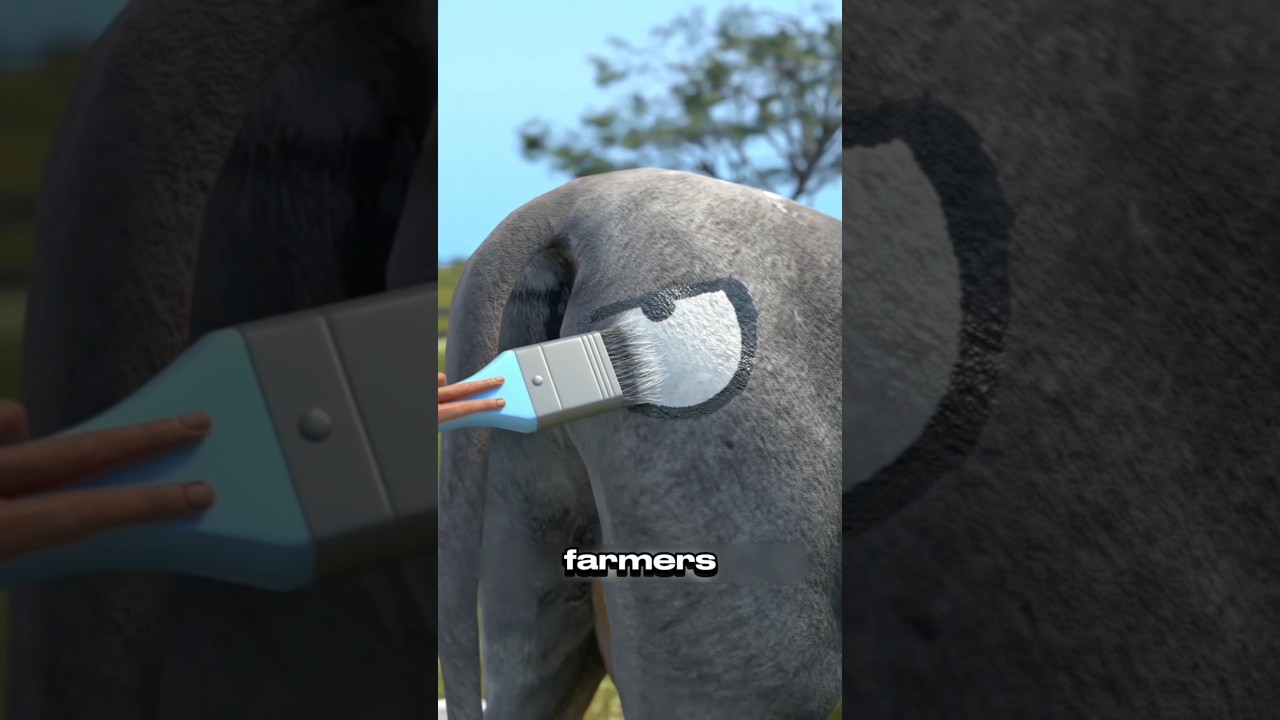 Why do farmers paint FAKE EYES on the cow’s butt?