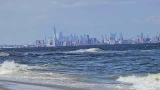 Brooklyn, Staten Island, &amp; Manhattan from the Shore 🌉🏙️ | Real Ocean Relaxation