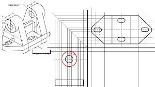 Engineering Drawing Tutorials Sectional and Auxiliairy Views with Front view & Side view T 7 2 b   Y