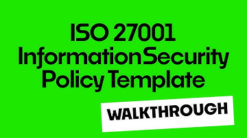 ISO 27001 Information Security Policy Template