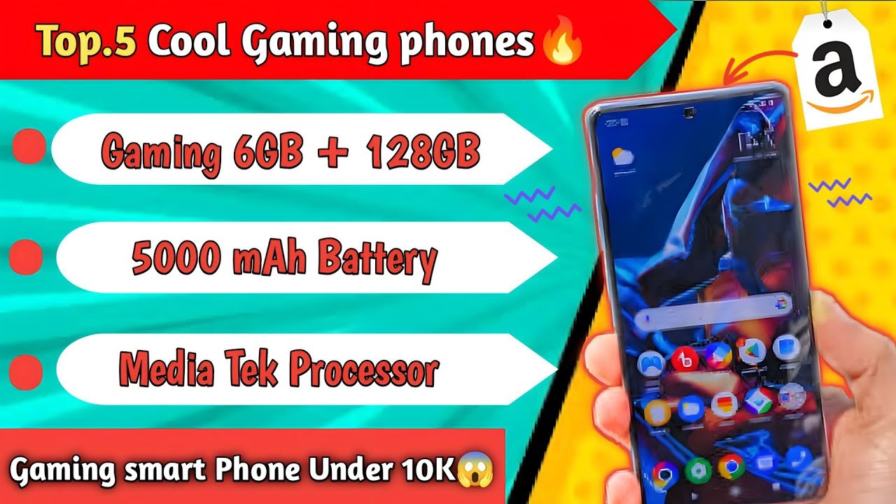 Top.5 Best Gaming smart phones Under 10k🔥 IN 2023 || 6GB + 128GB amazing Gaming phones😱