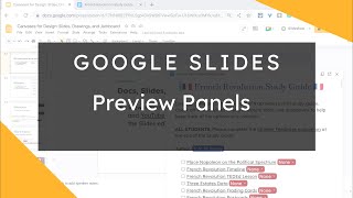 Google Slides Preview Panels