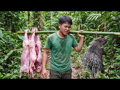 200 Days Alone in the Wild | Tracking Wildlife, Hunting Wild Goats, Catching Stream Fish & Wild Boar