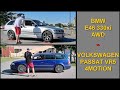 Bmw E46 330xi AWD vs Volkswagen Passat VR5 4Motion - @4x4.tests.on.rollers