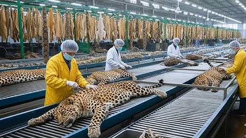 Inside the Leopard Leather Factory–Million Dollar Products Are Made from Leopard Skin Full Process
