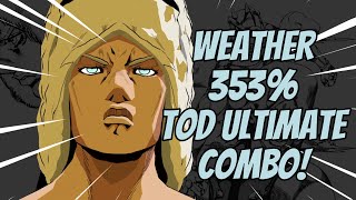 Weather Report 353% combo Unsafe ToD 3Bars to start - JoJo All Star Battle R
