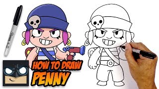how to draw penny brawl stars step by step tutorial