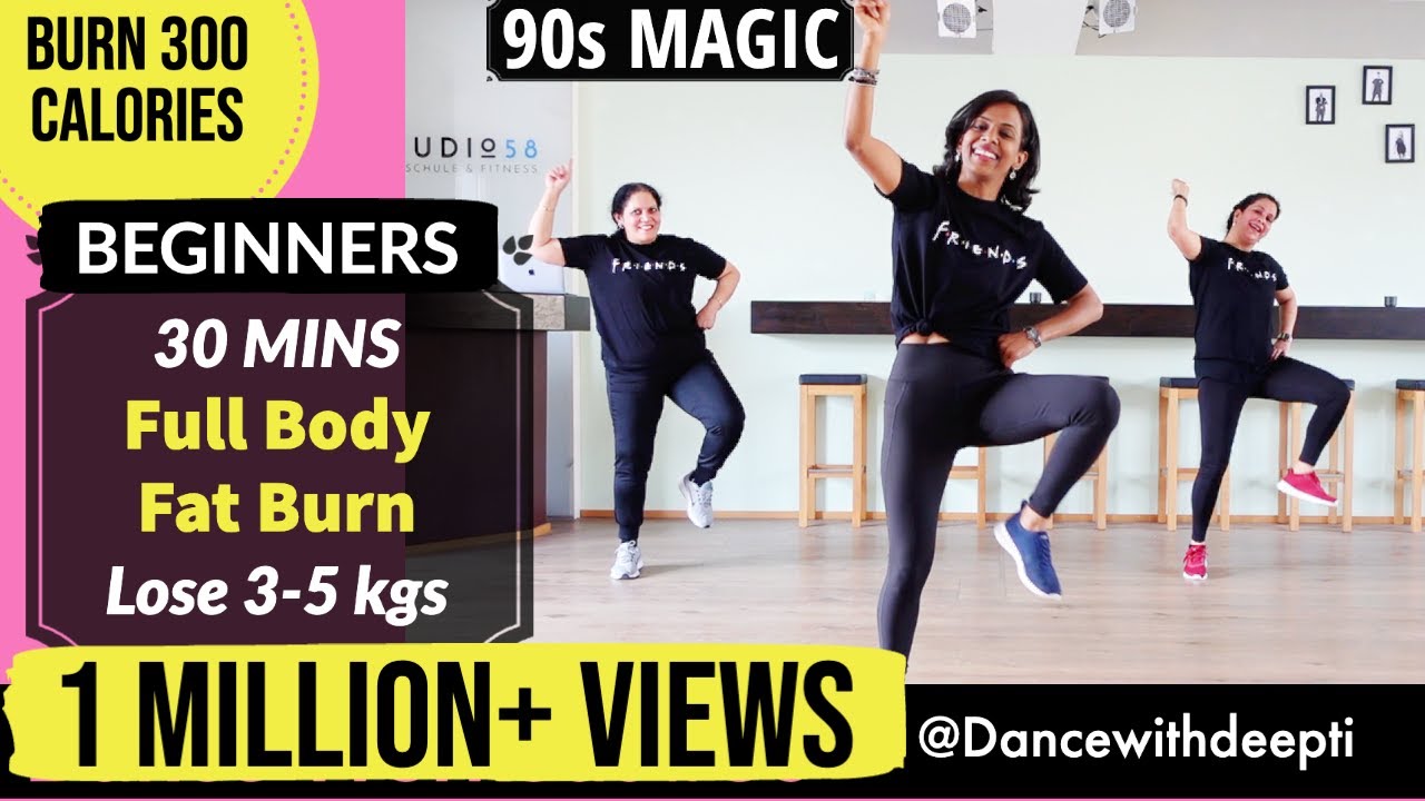 30mins DAILY    Burn Arm Fat Belly Fat  Tone Legs  90s Bollywood Dance Workout  dancewithdeepti