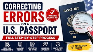 Correcting Errors on a U S Passport Full Step-by-Step Process