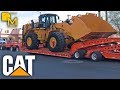 MOVING GIANT CATERPILLAR 988K FROM CONEXPO LAS VEGAS / WHEEL LOADER OVERSIZE LOAD