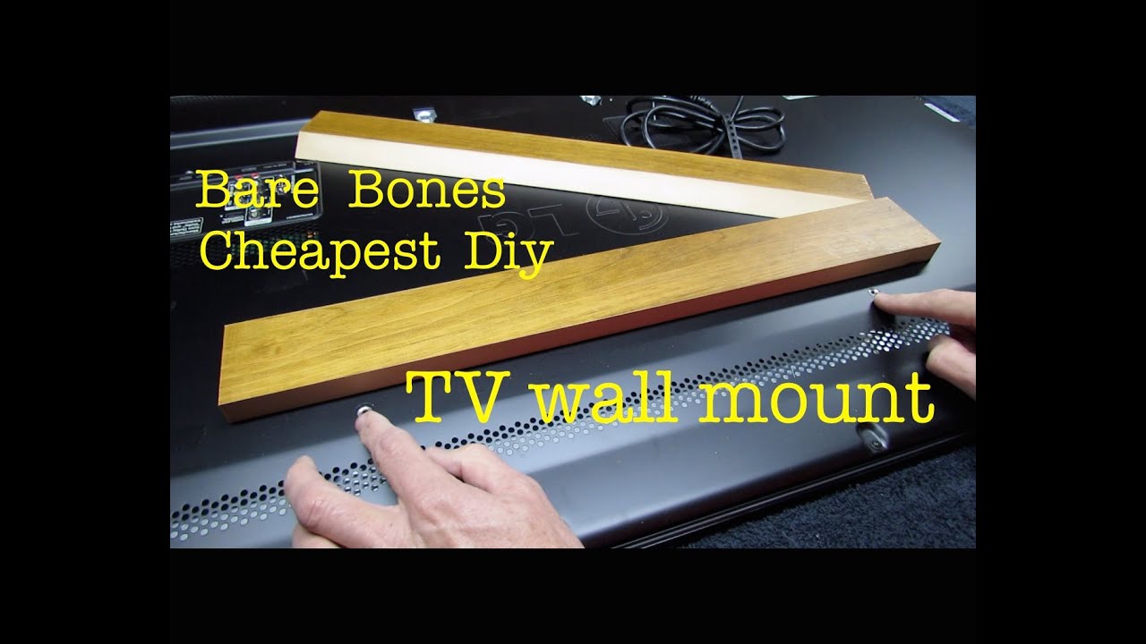 How to make CHEAPEST FLATSCREEN TV WALL MOUNT - YouTube