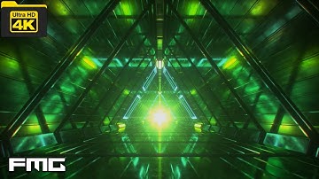 4K Video | abstract endless flight in a futuristic metal corridor  #103 | No Copyright Vj Loop Video