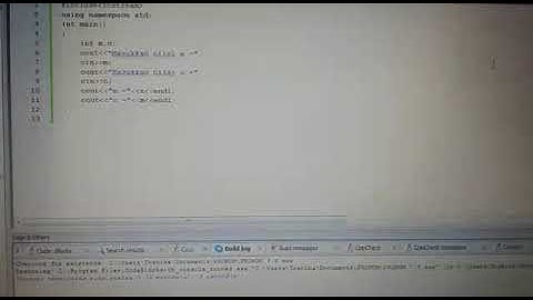 Program menukar dua bilangan dari dua variabel