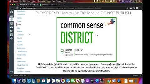 OKCPS Canvas Digital Citizenship Modules