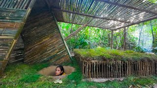 Girl Built The Most Secret Home Under Her Bamboo Villa by Ancient Skills, Girl Living Off Grid by survival shelter ideas 806,293 views 3 months ago 28 minutes