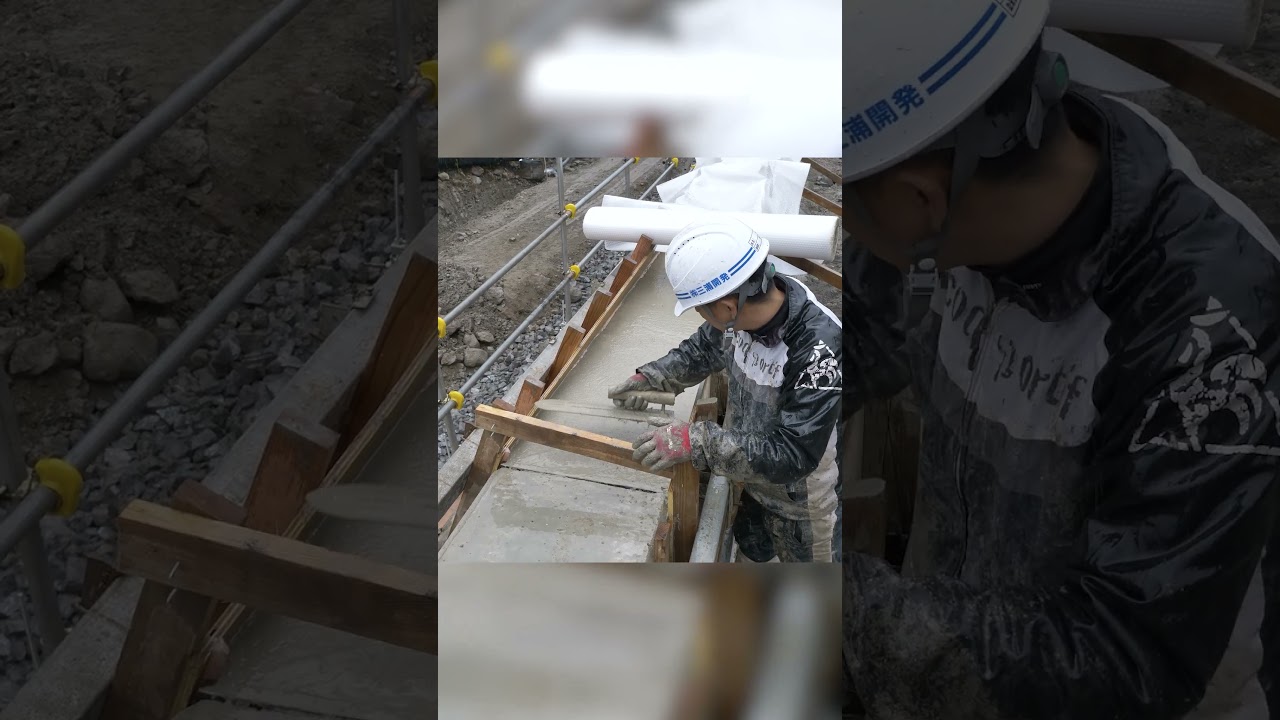 重量級の生コンを流し込む。コンクリート打設から仕上げまでの一日 #土木 #災害復旧 #建設業 #MKプロジェクト
