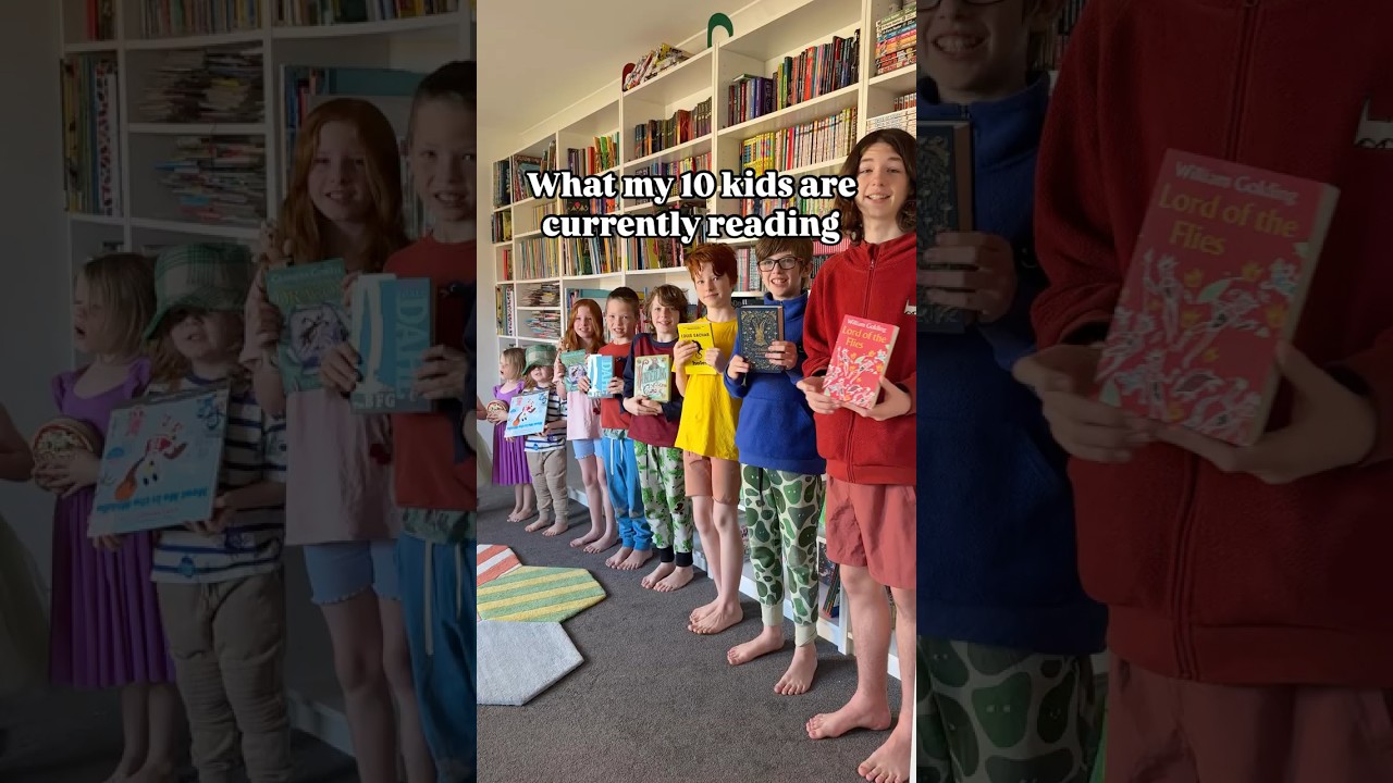 What my 10 kids are reading! 📚 #books #reading #largefamily #momof10