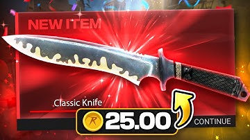 25 COINS TO A CLASSIC KNIFE! (CSGOROLL)