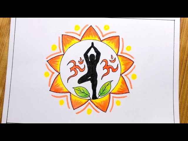 International Yoga Day Painting by Hardik Gargi