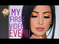 MY FIRST VIDEO EVER 🙈 GET READY WITH ME - FLAME EYES JEFFREE STAR COSMETICS THIRSTY PALETTE