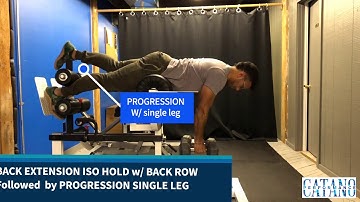 Back extension iso hold w/ back row