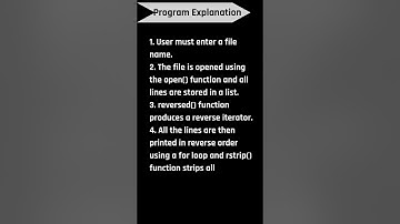 Python Program to Print the Contents of File in Reverse Order | CodingwithShameera
