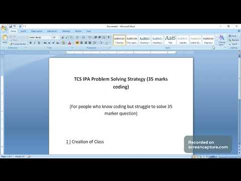 TCS Xplore IPA 35 mark Coding Strategy !!