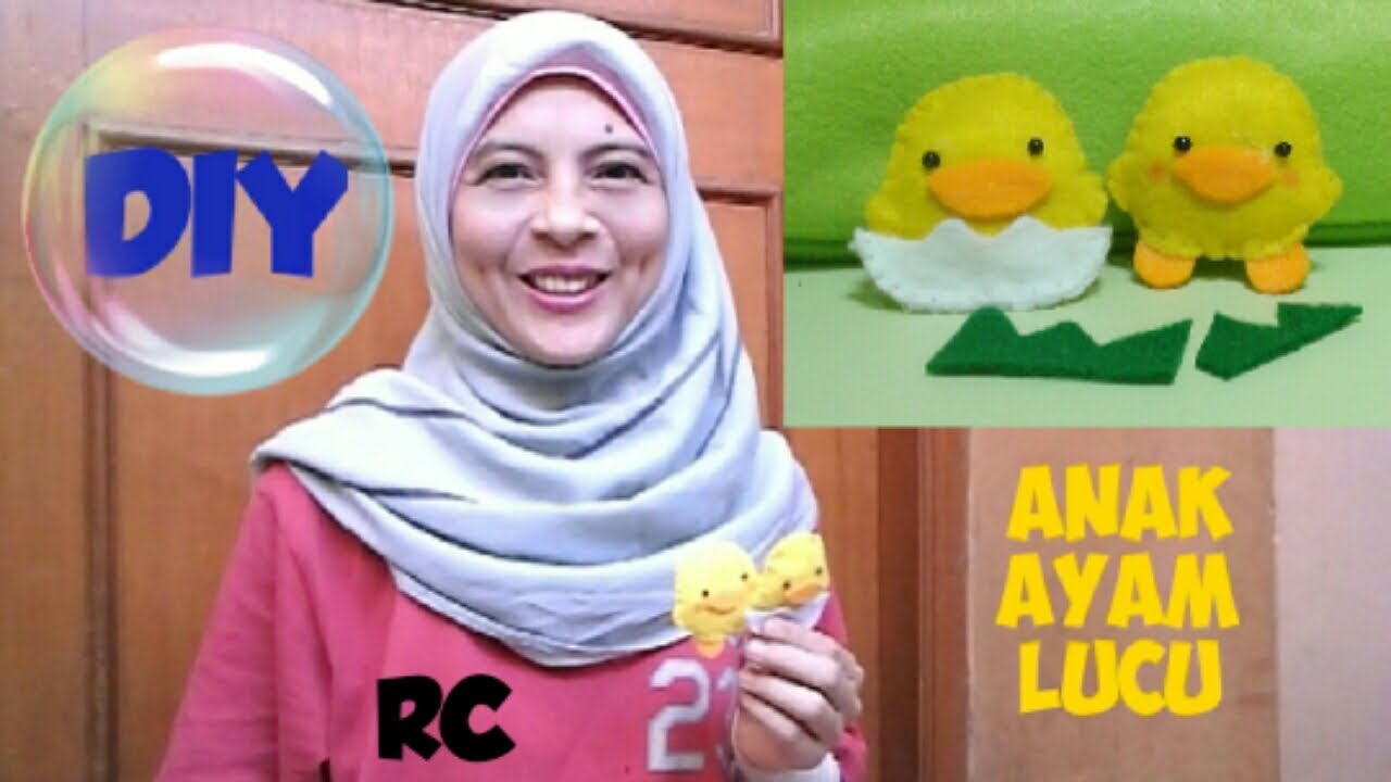  07 DIY Cara Membuat Boneka  Mini Anak  Ayam  Lucu Dari  Kain 