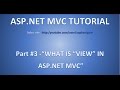 Part 3- VIEW in ASP.NET MVC (Model-View -Controller)