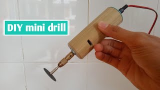 Cara membuat mini drill / bor mini dari dinamo 12 volt dc