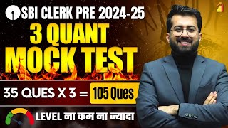  Jumbo Session Sbi Clerk Prelim 3 Quant Mock Tests 105 Ques  Real Level  Aashish Arora