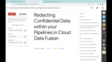 Redacting Confidential Data within your Pipelines in Cloud Data Fusion || #qwiklabs || #gsp811