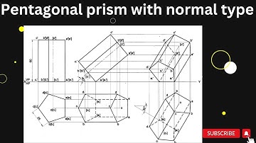 Pentagonal prism with Normal type problem in Projection of Solid