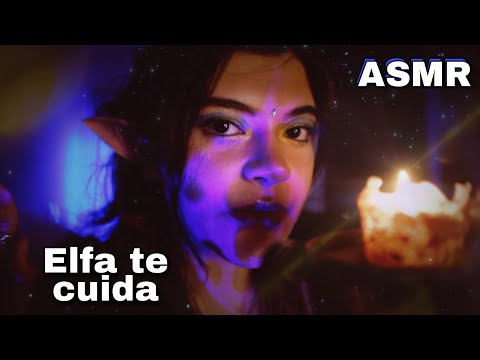 ASMR Roleplay 💫 Elfa te cuida y te quita el miedo ✨ {follow the light, inaudibles, eco} BINAURAL